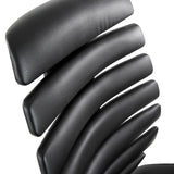 Quilted faux leather upholstery of the ERGO LINE II WORK counter chair in black by hjh OFFICE