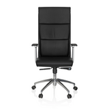 Black Luxury Executive Chair MONZA 20 with armrests and a five-caster base by hjh OFFICE – 360-degree view (front view 0°)