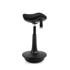 Black Standing aid Balance Sit Ergo with padded seat and round base by hjh OFFICE