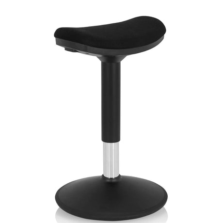 Black Standing aid BALANCE SIT I B with padded seat and round base by hjh OFFICE