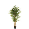 Artificial plant BAMBUS II in green with bamboo-like stems and a black pot by hjh OFFICE