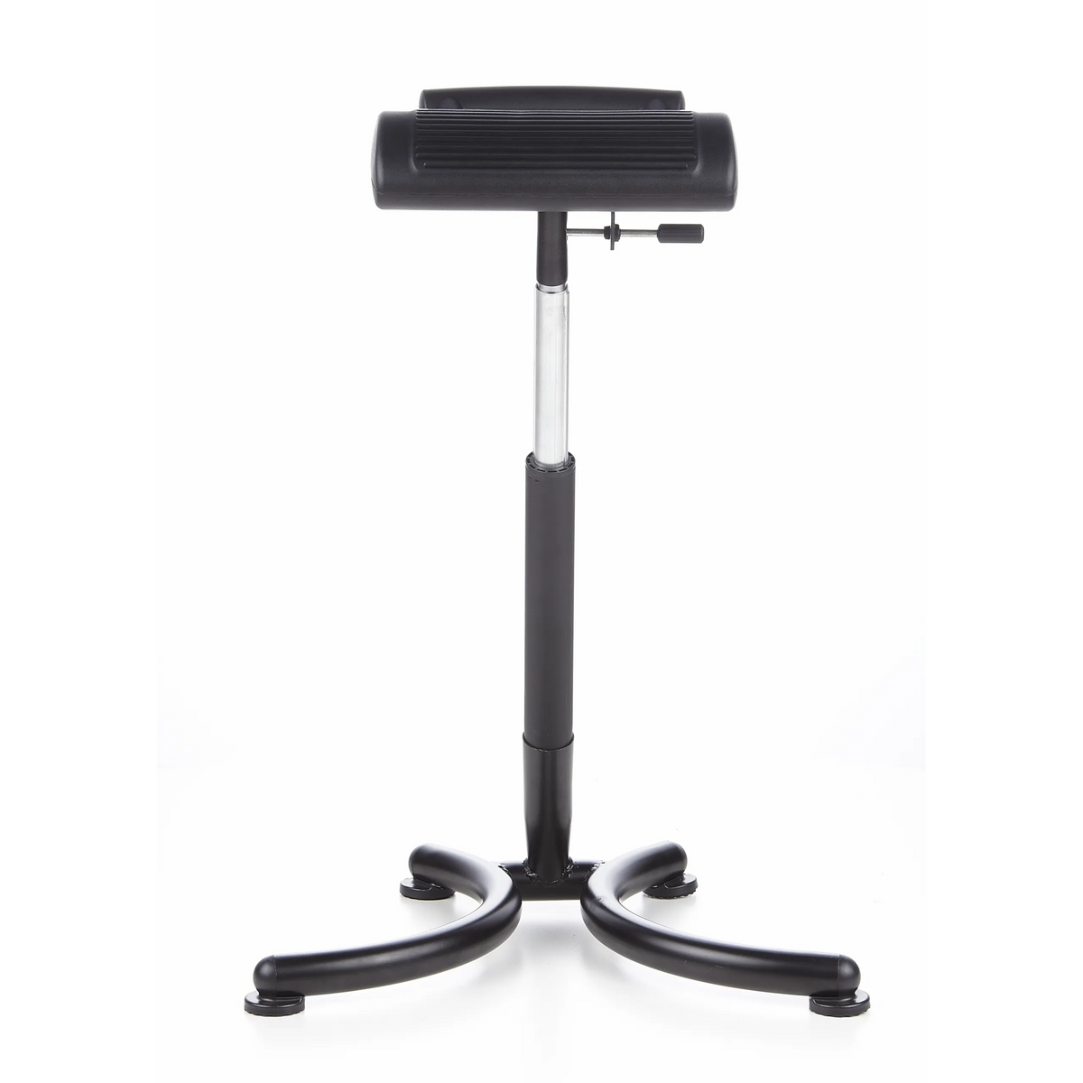 Black standing aid TOP WORK 30 with padded seat and four-point base by hjh OFFICE – 360-degree view (front view 0°)