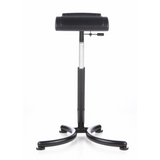 Black standing aid TOP WORK 30 with padded seat and four-point base by hjh OFFICE – 360-degree view (front view 0°)