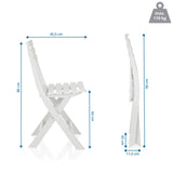 Technical drawing of the Outdoor chair TRAVANO with a height of 80 cm by hjh LIVING