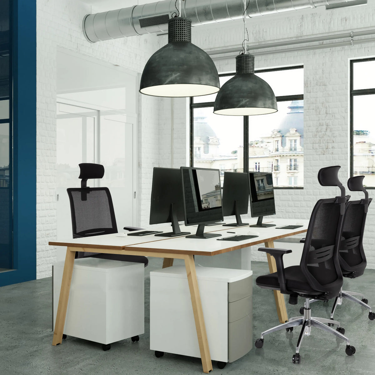 Professional Office Chair PROFONDO PRO in black with headrest and armrests by hjh OFFICE