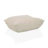 Beige Beanbags Sitzolo Podi with ribbed fabric cover by hjh LIVING – 360-degree view (front three-quarter view 30°)