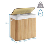 Dimensional drawing of the Laundry basket FALSTER XXL B with 60 × 40 cm and 150 L volume by hjh LIVING