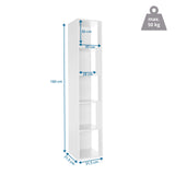 Dimensional drawing of the Shelf KALAG S with a height of 160 cm and a width of 31.5 cm by hjh LIVING