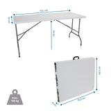 Dimensional drawing of the Folding table EASY UP MULTI II with 152 × 70 cm and a load capacity of 100 kg by hjh OFFICE