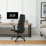 Black Professional Executive Chair VITORO B in a home office environment at a desk by hjh OFFICE