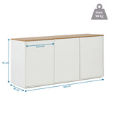Dimensional drawing of the Sideboard KELO S with 160 x 40 cm by hjh LIVING