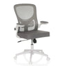 Home Office Chair BELIO W in grey with mesh backrest and white frame by hjh OFFICE