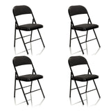 Set of four black TUDELA folding chairs by hjh OFFICE