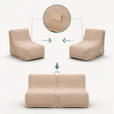 Velcro fastener for connecting two beige Air Sofas Sitzolo Air by hjh LIVING