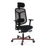 High End Office Chair BICOLORE HIGH in black and red with mesh backrest and headrest by hjh OFFICE