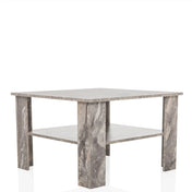 Grey marble-effect Coffee Table BISMO with a storage shelf by hjh LIVING
