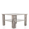 Grey marble-effect Coffee Table BISMO with a storage shelf by hjh LIVING