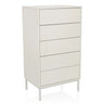 White Chest of drawers BJORDAL with five drawers and slim metal feet by hjh LIVING