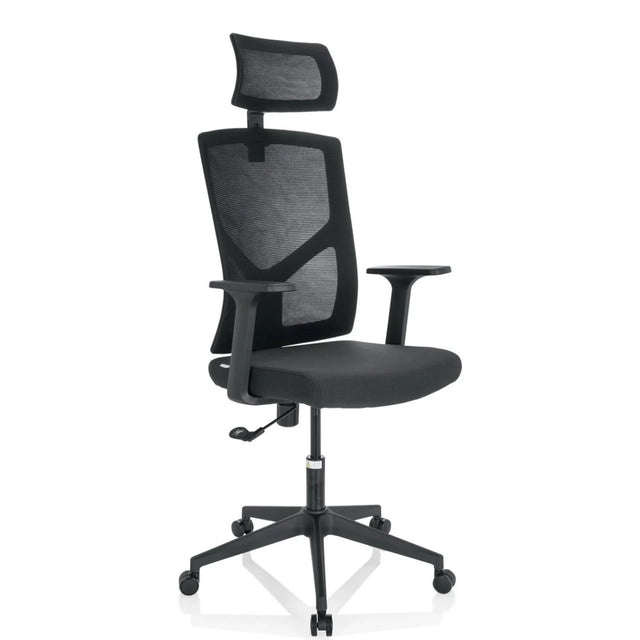 Home Office Chair BRETON B with black mesh cover and headrest by hjh OFFICE