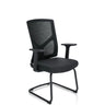 Black Cantilever chair BRETON V B with mesh backrest and armrests by hjh OFFICE
