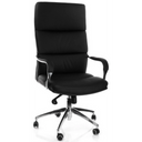Black Professional Executive Chair BRUNELLO 20 with leather upholstery and chromed base by hjh OFFICE