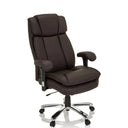 Swivel Chair BUILDER XXL I in dark brown faux leather with a glossy star base by hjh OFFICE