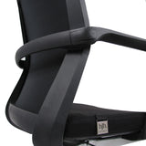 Armrest and seat edge with logo of the MOVE-TEC 3D Professional Office Chair in black by hjh OFFICE