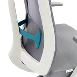 Turquoise lumbar support of the Professional Office Chair HALIFAX in grey by hjh OFFICE