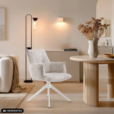 Beige Tavaro dining chair with white star base by hjh LIVING (AI-generated image)
