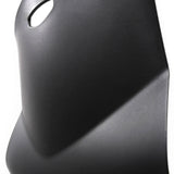 Black plastic backrest with handle opening of the Four-legged chair T36 V by hjh OFFICE