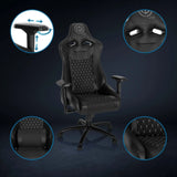 Gaming chair GAMEBREAKER SX 04 in black with adjustable armrests and quilted cover by hjh OFFICE