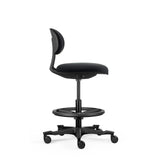 Black Work Chair WORK MF2 with foot ring and caster base by hjh OFFICE