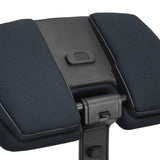 Padded knee rest of the EvoShift kneeling chair in black with a black frame by hjh OFFICE