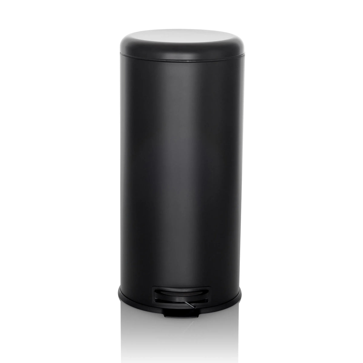 Black Wastepaper CLEAN STEP with lid and foot pedal by hjh OFFICE – 360-degree view (front view 0°)
