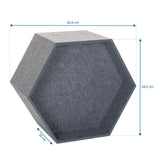 Dimensional drawing of the Partition wall FLEXMIUT STORE B with 62.5 × 54.5 cm by hjh OFFICE