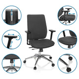 Professional Office Chair INTEGRIO I in dark grey with various adjustment options by hjh OFFICE