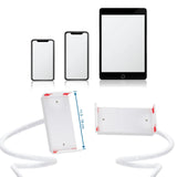 White Mobile phone & tablet holder FLEXMOBI I with a width of 11.5 - 18 cm by hjh OFFICE