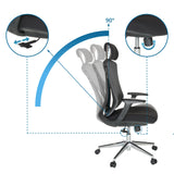 Adjustable backrest and seat height of the Professional Office Chair FALEO B with a 90° incline by hjh OFFICE