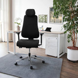 Black Professional Office Chair PRO-TEC 400 with headrest and adjustable armrests by hjh OFFICE