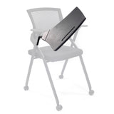 Black writing tray TABLET PRIORITY II as Accessories for chairs by hjh OFFICE – 360-degree view (rear view 180°)