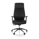 Black Professional Executive Chair VITORO ECO with armrests and five-caster base by hjh OFFICE – 360-degree view (front view 0°)