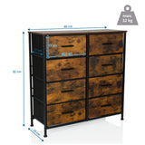 Dimensional drawing of the Chest of drawers RAGALA LIGHT, 80 × 82 cm, by hjh LIVING