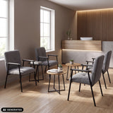 Grey Lifea Flex upholstered chairs with armrests in a waiting area by hjh LIVING (AI-generated image)
