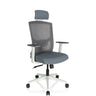 Professional Office Chair CAPTIVO BASE W in grey with mesh back and headrest by hjh OFFICE