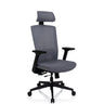 Grey Professional Office Chair CAPTIVO with headrest and black armrests by hjh OFFICE