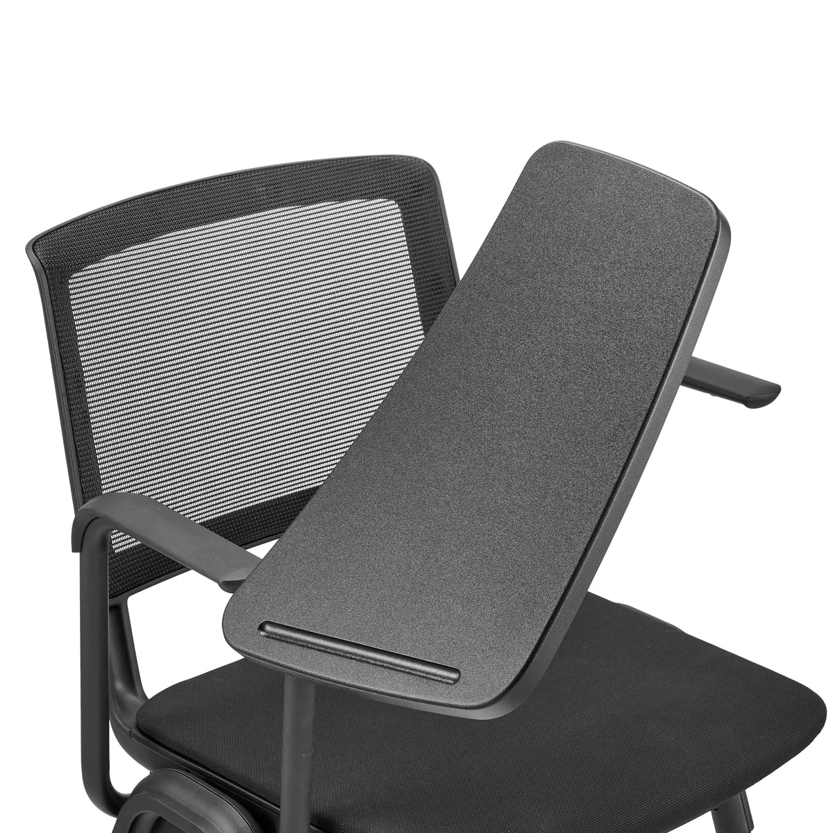 Black clipboard of the MEET WA clipboard with integrated storage rail by hjh OFFICE