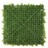 Green plant mat LEAFLUXE 3 with square plastic grid and artificial greenery by hjh LIVING