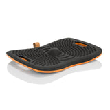 Black Balance board ACTIV with nub structure and orange core by hjh OFFICE – 360-degree view (rear three-quarter view 144°)