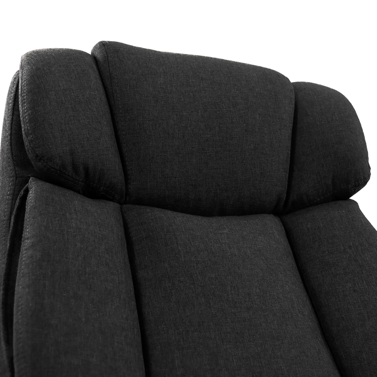 Quilted black fabric backrest of the Swivel Chair BUILDER XXL I by hjh OFFICE