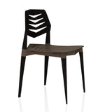 Brown-black Outdoor chair Flecharo with perforated backrest by hjh LIVING – 360-degree view (front three-quarter view 60°)